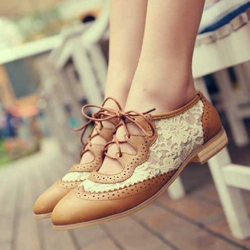 Damen-Oxford-Retro-Schuhe von modora.ch
