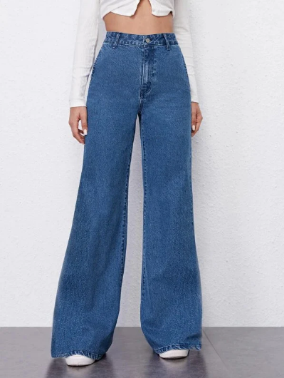Damenjeans mit weitem Bein von modora.ch