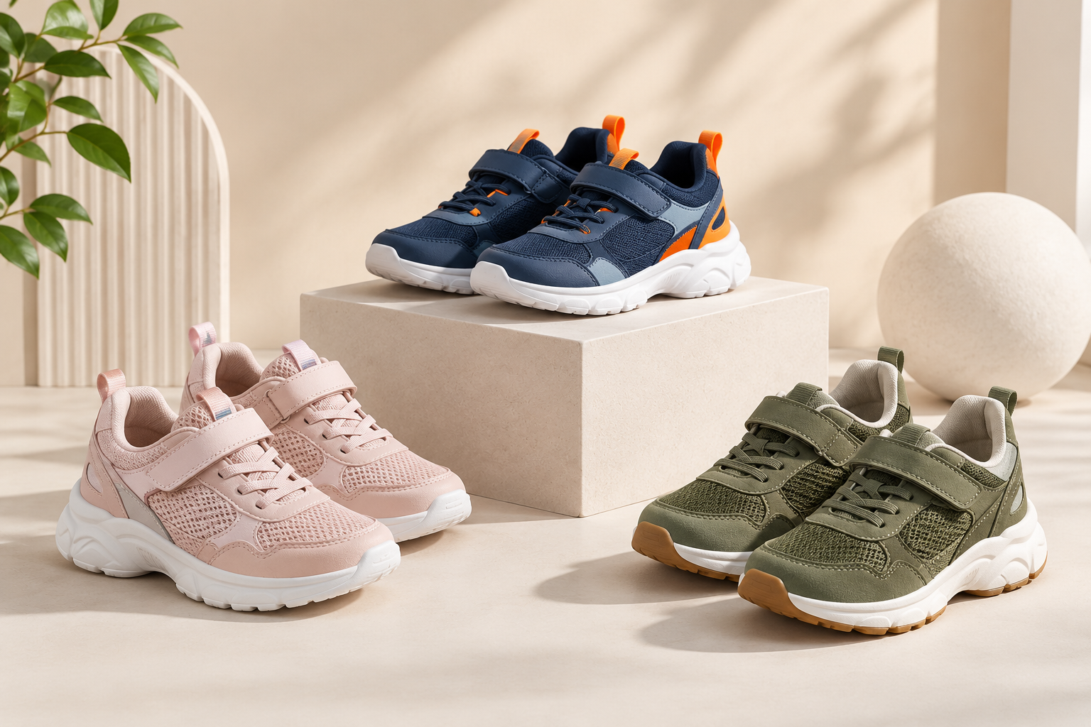 Farbenfrohe Kinder-Sneaker und Sportschuhe für den Alltag